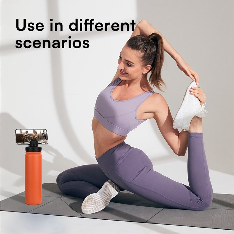 Stainless Steel water bottle with magnetic Phone holder