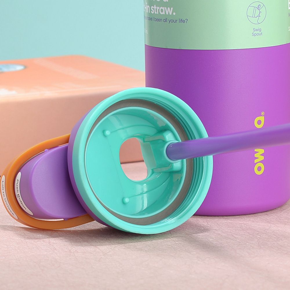 Dual-Function Stainless Steel Water Bottle with Free-Sip Lid