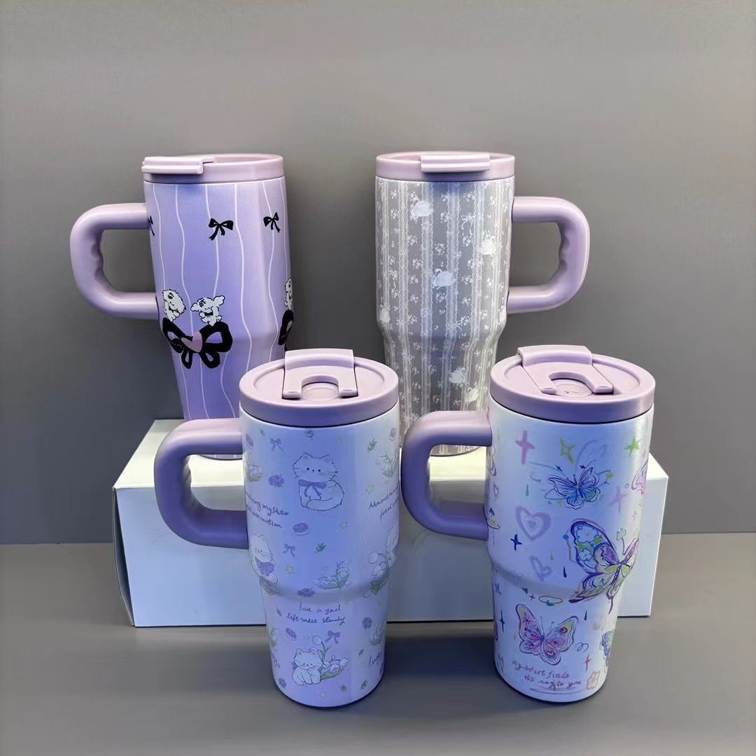 3oz 4oz double wall stainless steel tumbler with handle