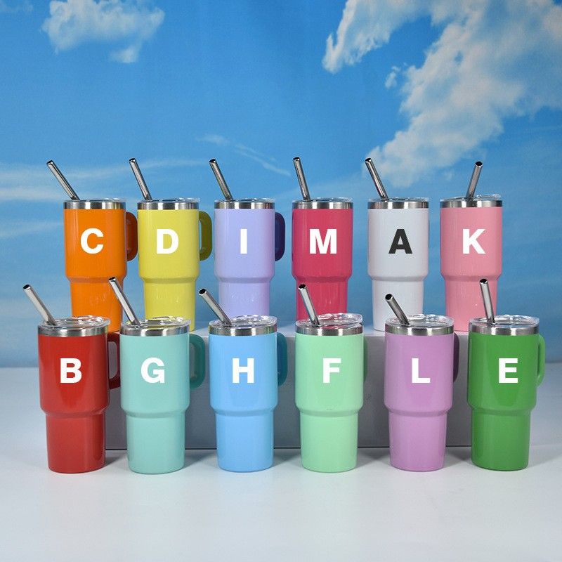 3oz 4oz double wall stainless steel tumbler with handle