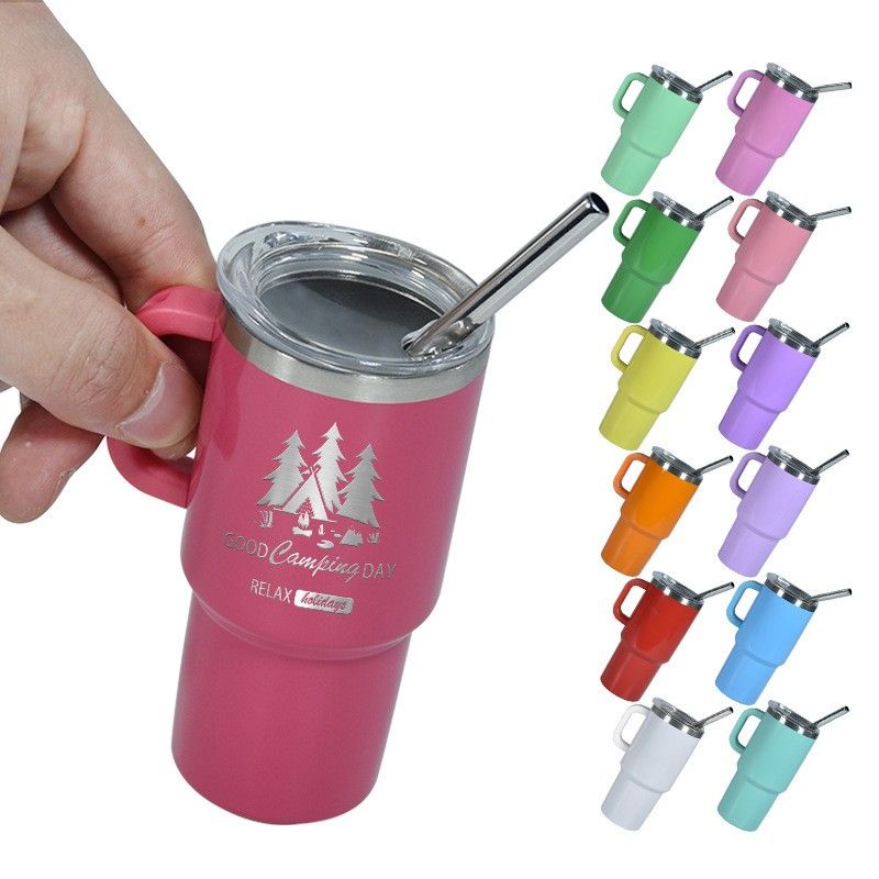 3oz 4oz double wall stainless steel tumbler with handle