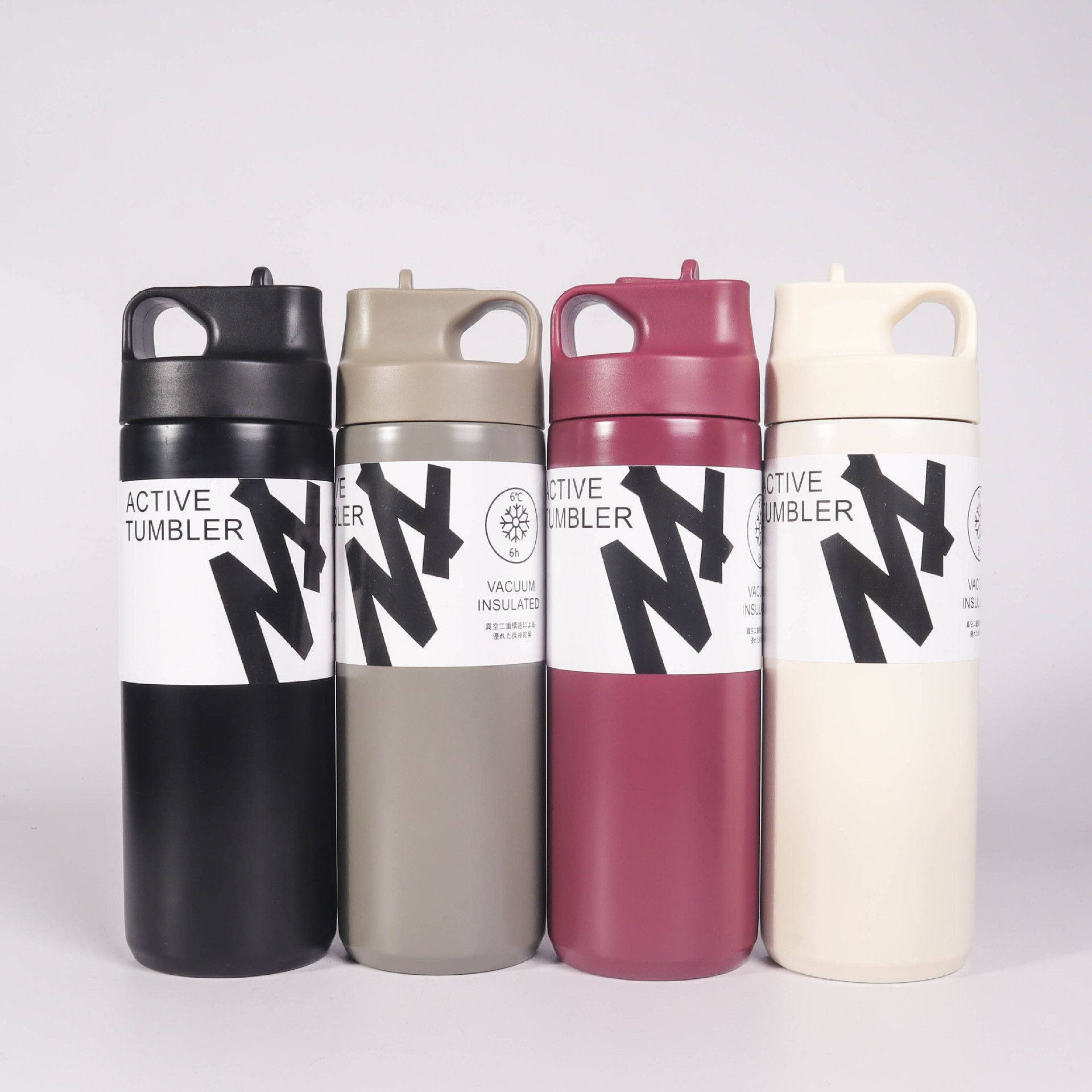 Leak-proof 550ml Stainless Steel Insulated Water Bottle with Straw