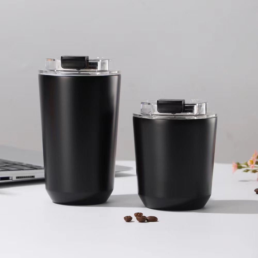 Stainless Steel Flip Top Tumbler for Office, Home & Camping