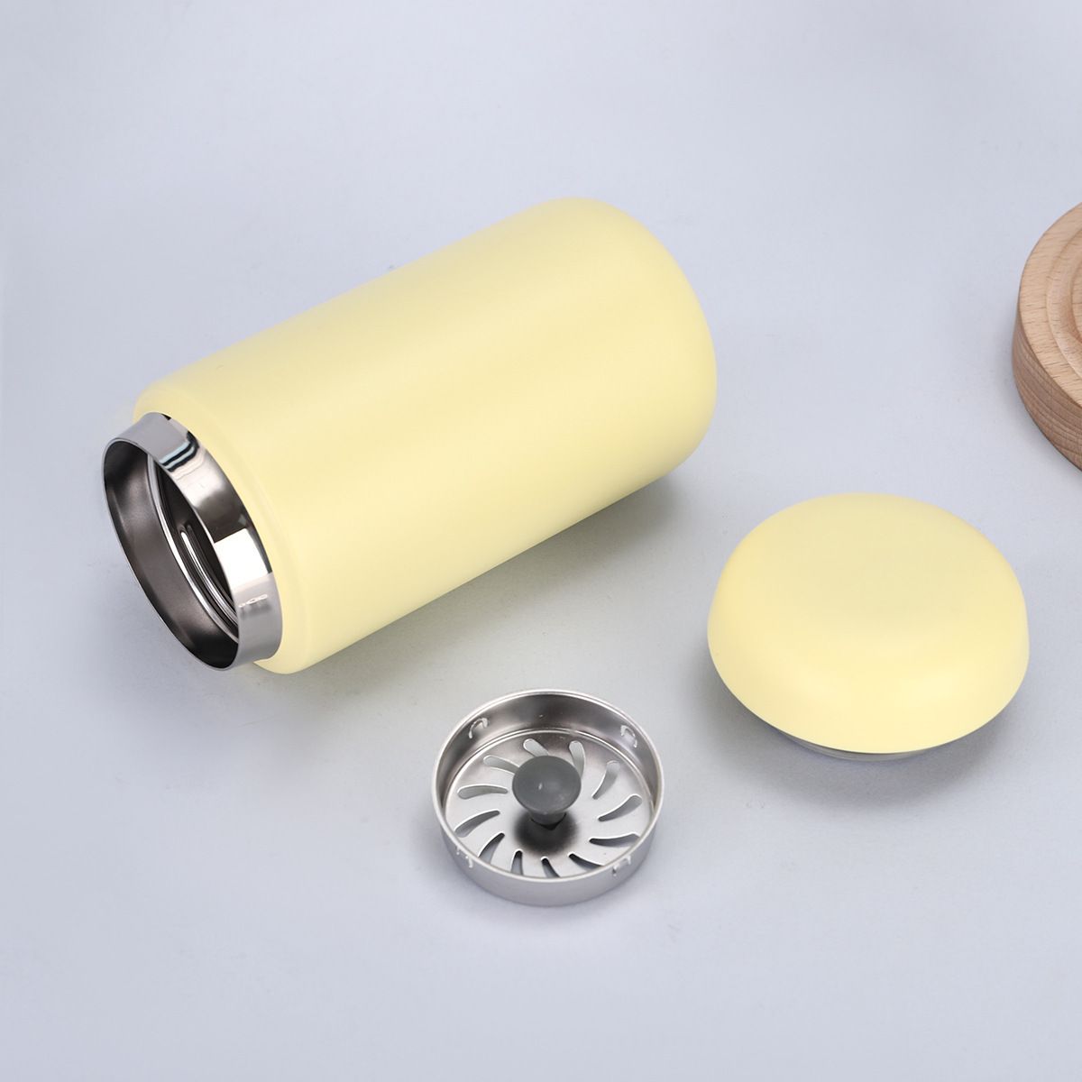 Double Wall Stainless Steel Insulated 400ml Tumbler with Tea Infuser & Splash Guard