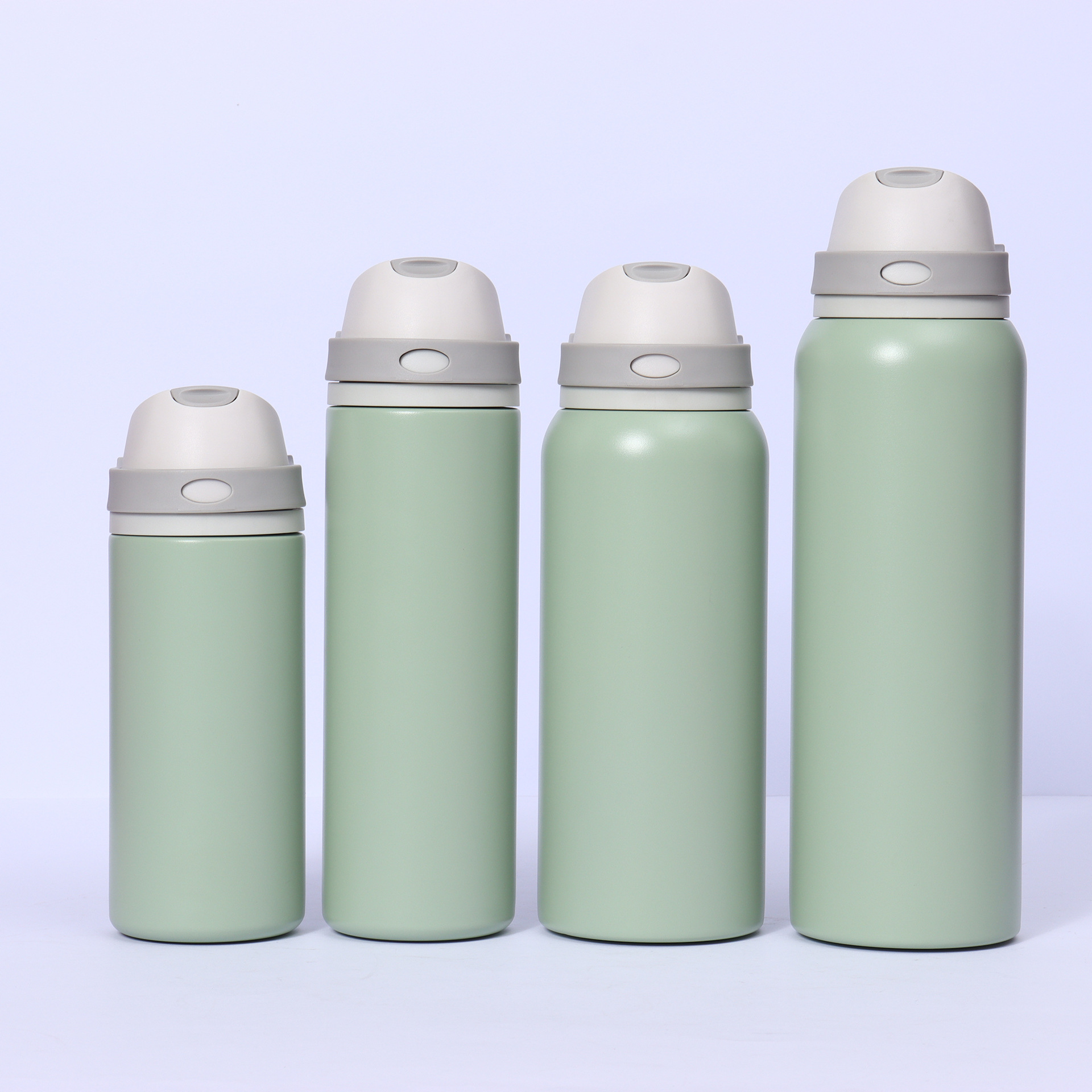 Stainless Steel Insulated Water Bottle with Dual - Drink Flip - Top Lid & Foldable Straw (18/24/32/40oz)