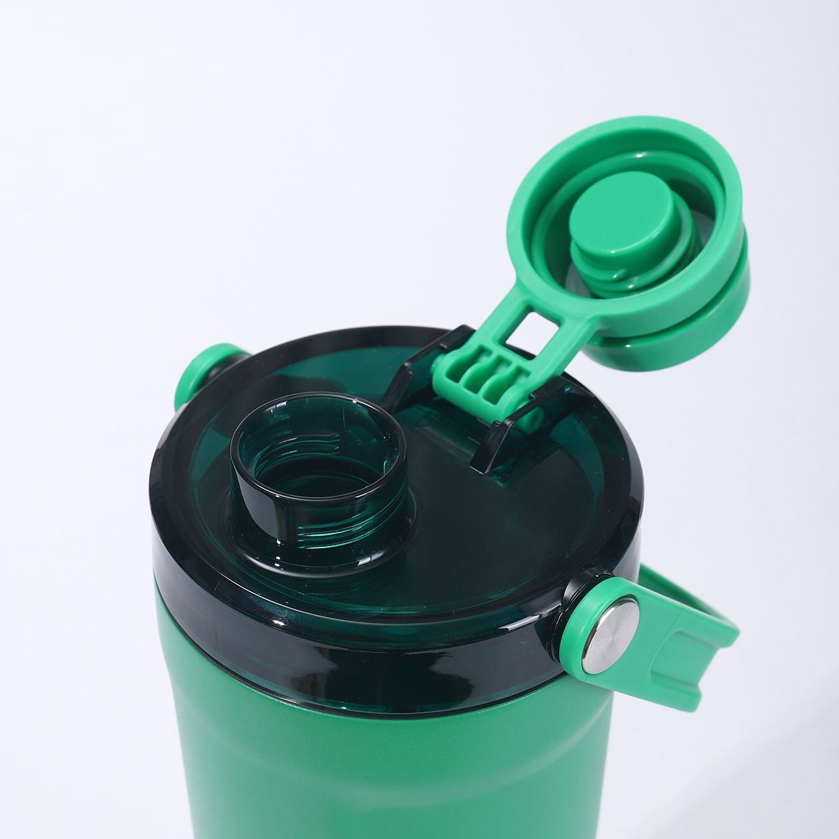 24oz Stainless Steel Vacuum Insulated Shaker Cup (Detachable Protein Storage & Leakproof Handle Lid)