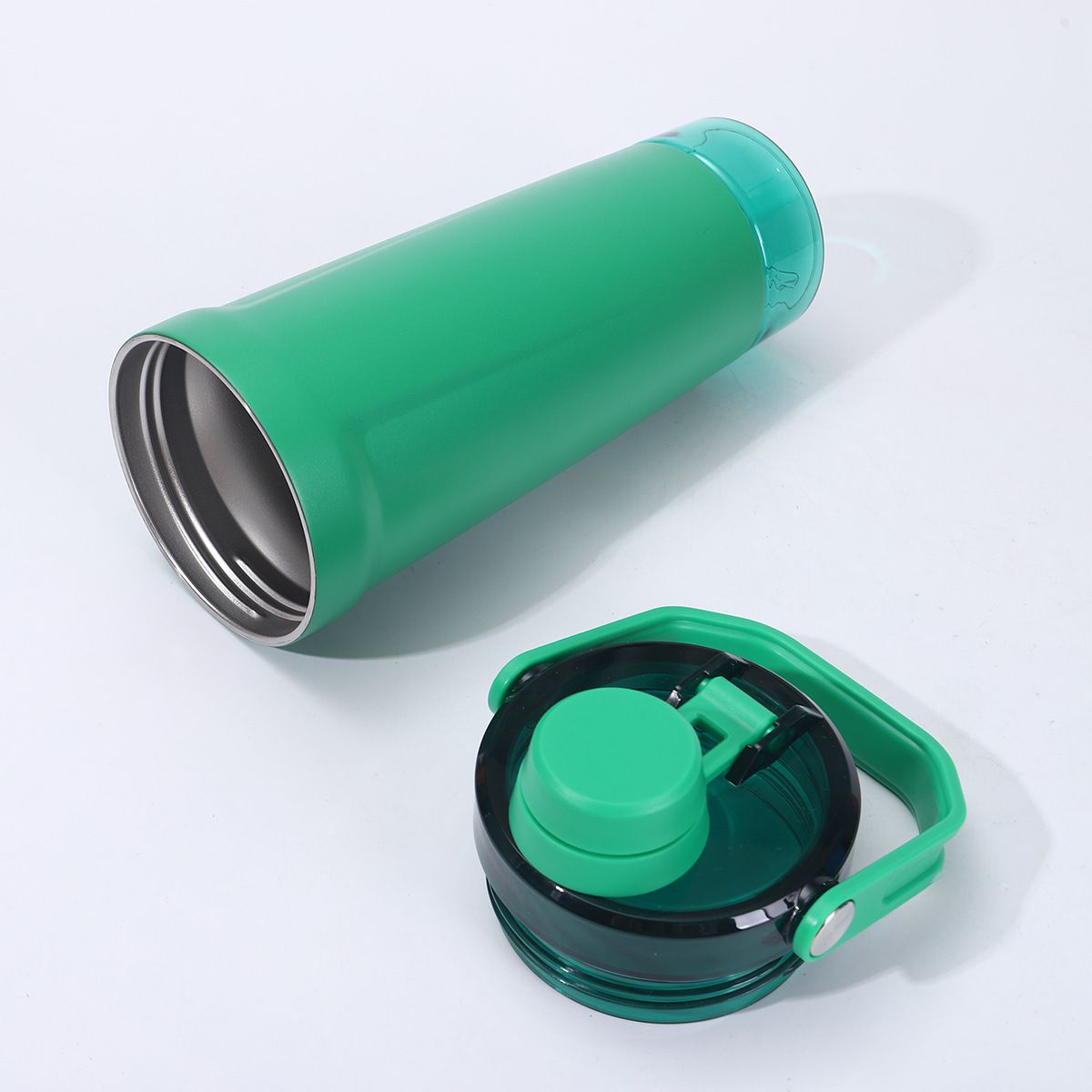 24oz Stainless Steel Vacuum Insulated Shaker Cup (Detachable Protein Storage & Leakproof Handle Lid)