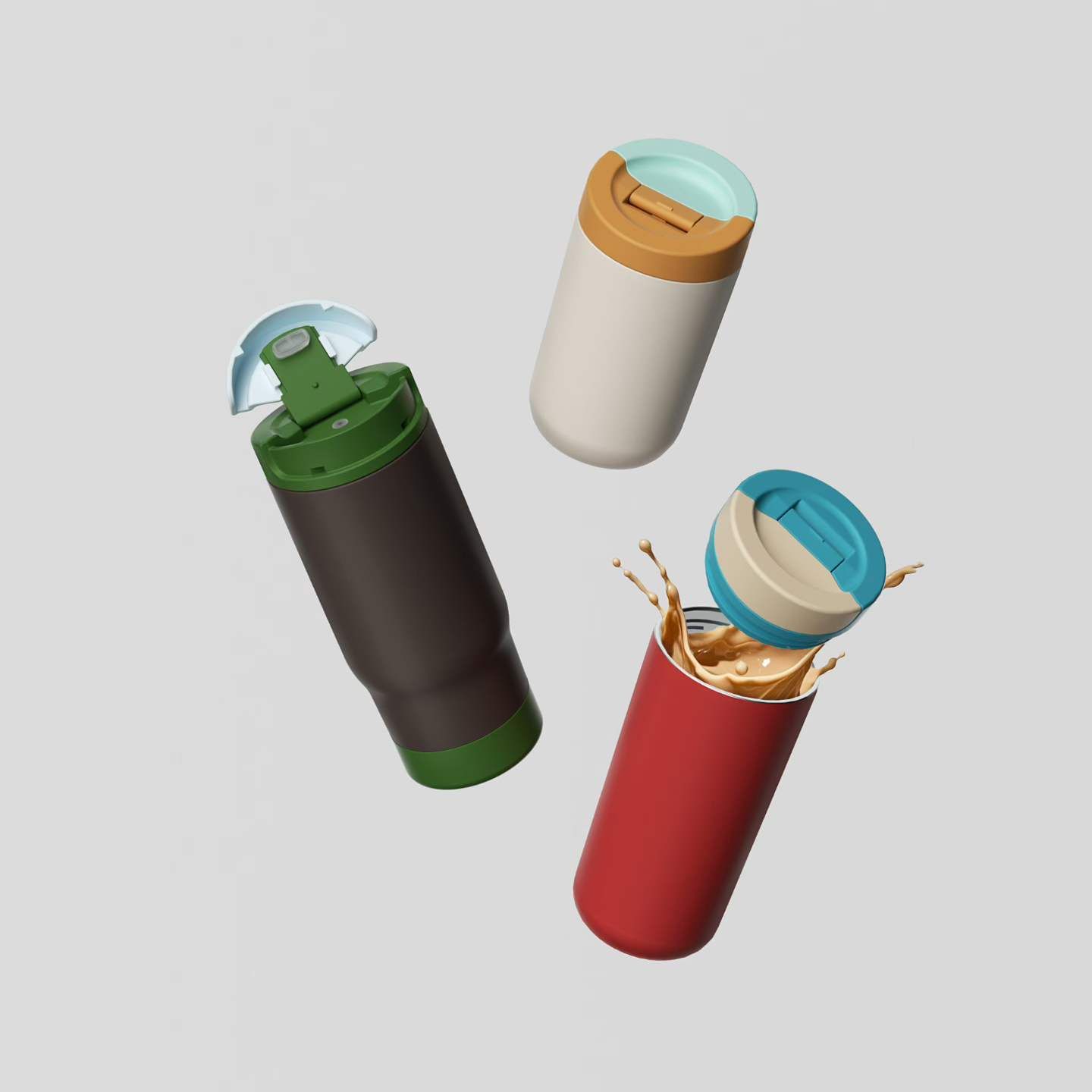 Premium Dual-Drink Stainless Steel Travel Mug - Detachable Lid & Car Cup Holder Friendly (350ml/500ml)